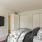 a bedroom with two beds